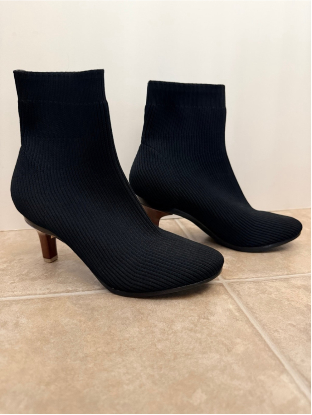 Size 8 Josie Booties Coal Stretch Knit Pashion Footwear Convertible Heels